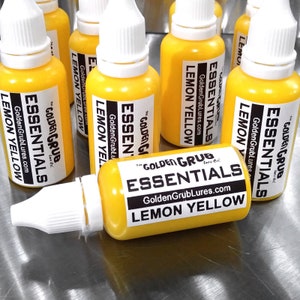 1 OZ. LEMON YELLOW Essentials Plastic Colorant Fishing plastisol Lure Making