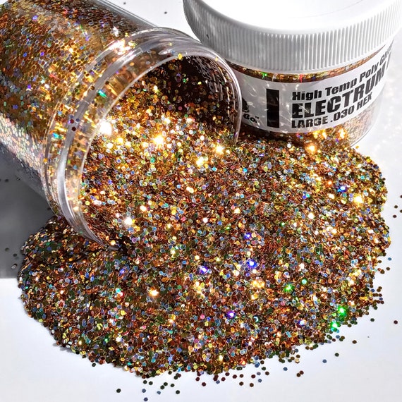 2 Oz. Jar ELECTRUM Gold MIX Glitter Solvent Resistant PET Glitter