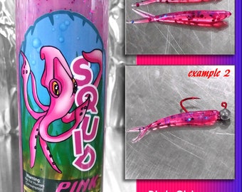 Squid Pink SIGNATURE BLEND 12 Fl Oz Bottle Plastisol Fishing Lure
