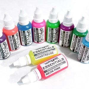 Bulk Pack - 10 Bright Colorants - Essentials Liquid Colors Fishing Plastic Lure Making plastisol