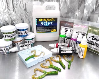 NEW Liquid Plastic SUPER STARTER Set / Twin Tail Grub Mold Kit Plastisol  Fishing Lure Bait Making, Fun & Easy to Learn -  Canada