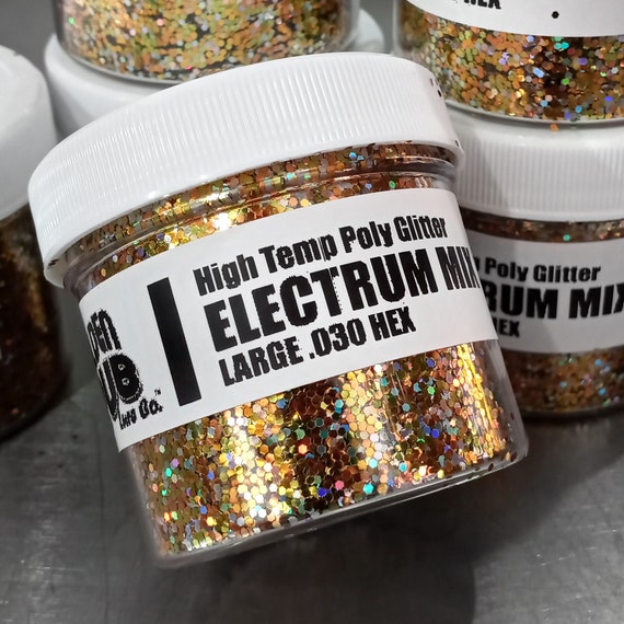 2 Oz. Jar ELECTRUM Gold MIX Glitter Solvent Resistant PET Glitter .030 Hex  for Crafts, Art, & Fishing Lure Making -  Finland
