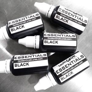 1 OZ. BLACK Essentials Color Fishing Soft Plastic Bait Lure Making plastisol