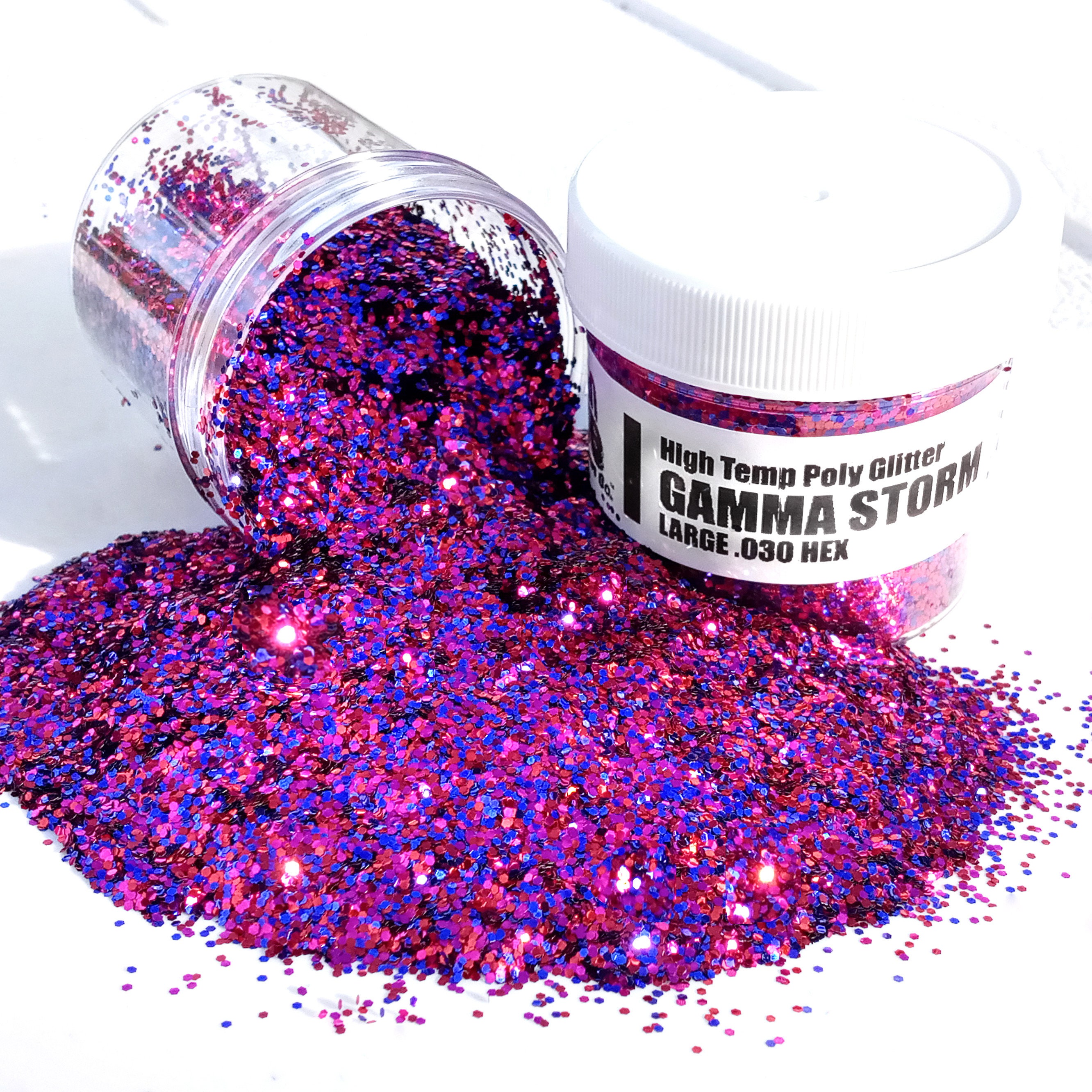 2 oz. Jar GAMMA STORM Mix Green Glitter Solvent Resistant PET Glitter .030 Hex for Crafts, Art, & Fishing Lure Making