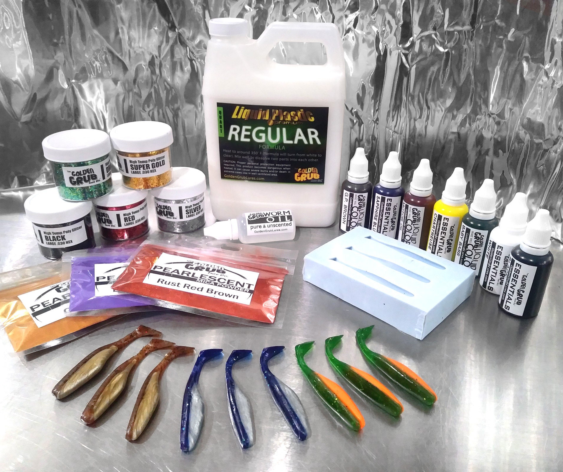 NEW Liquid Plastic SUPER STARTER Set Swimbait 3 Cavity Mold Plastisol Fishing Lure Bait Making Kit Fun Easy to Learn Etsy