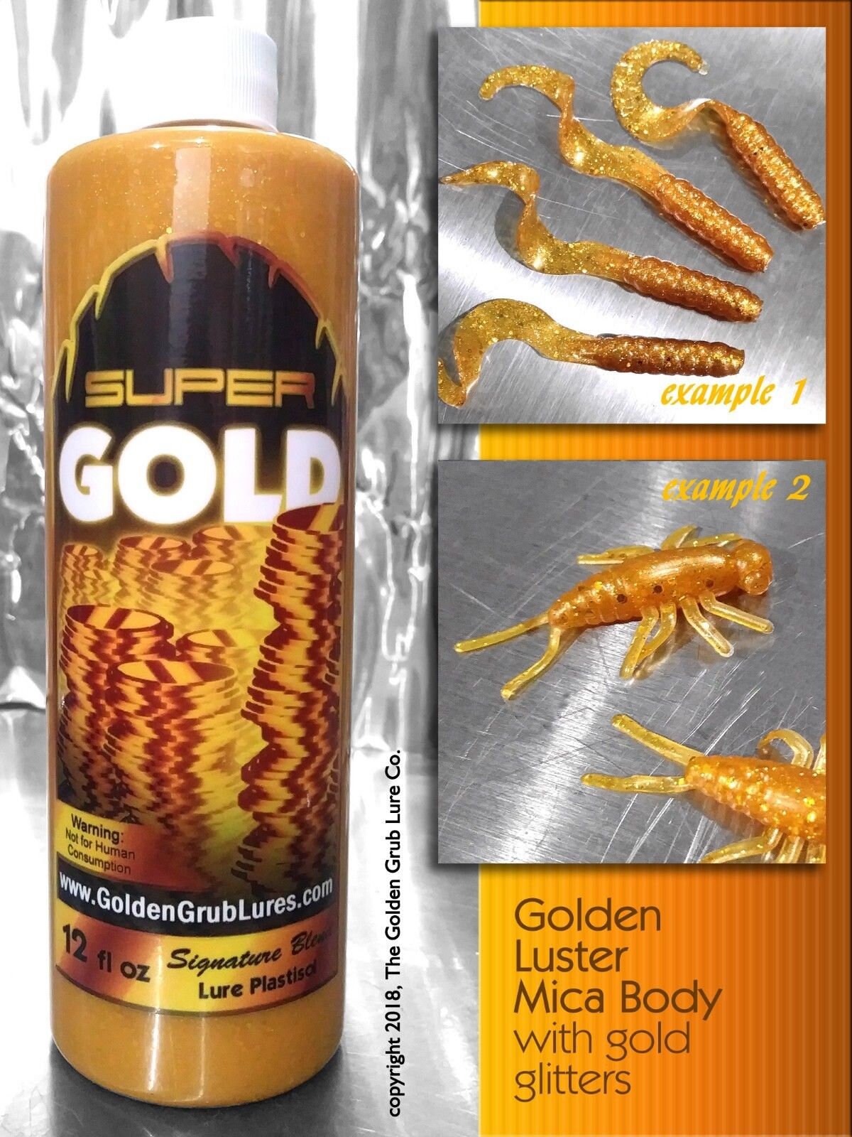 Super Gold SIGNATURE BLEND 12 Fl Oz Bottle Plastisol Fishing Lure
