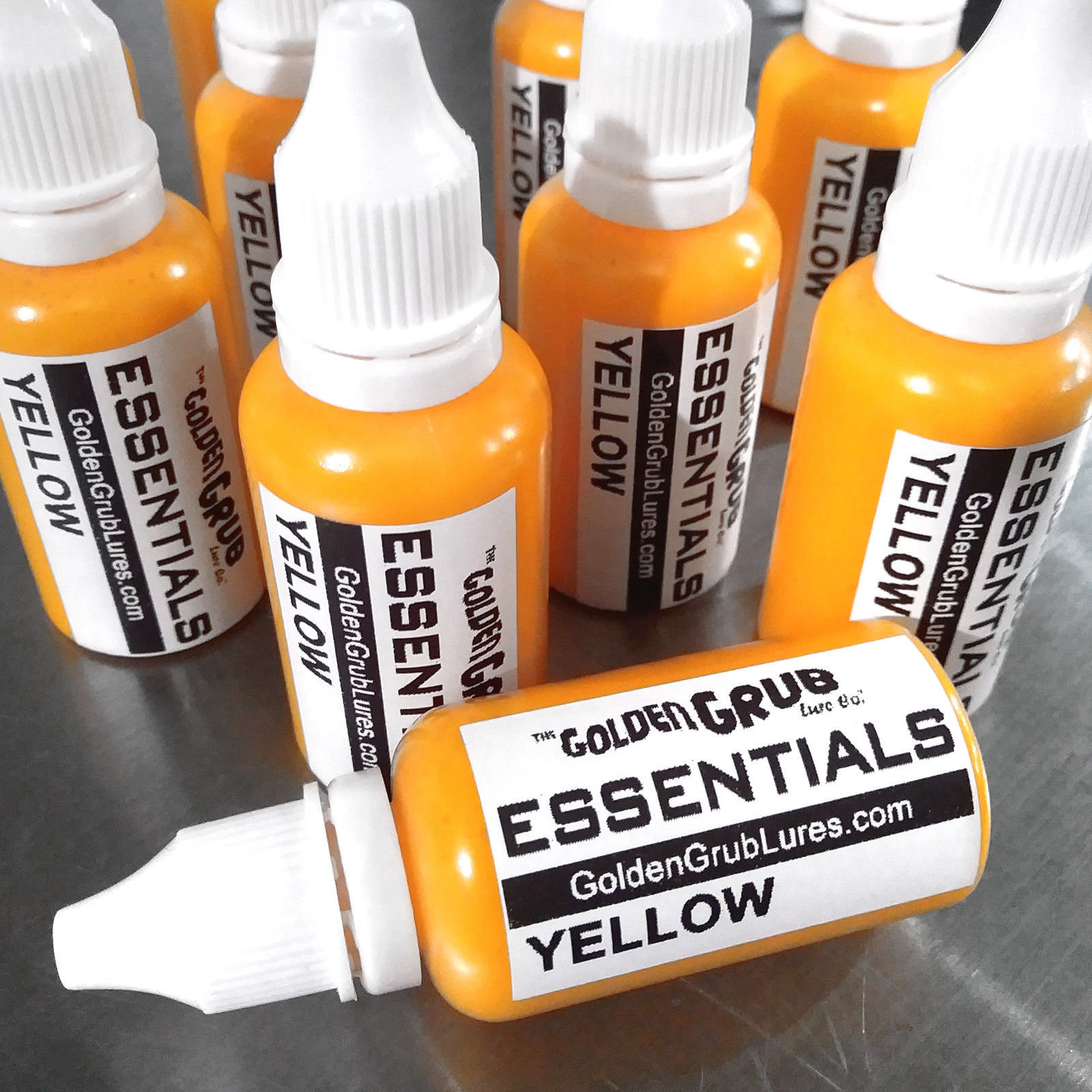 1 OZ YELLOW ESSENTIALS Liquid Color for Making Plastic Fishing