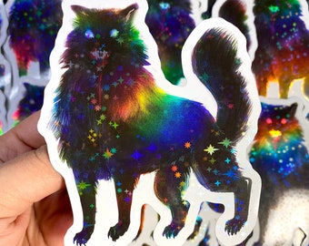 Creepy Wolf Holographic Sparkle Vinilo Sticker