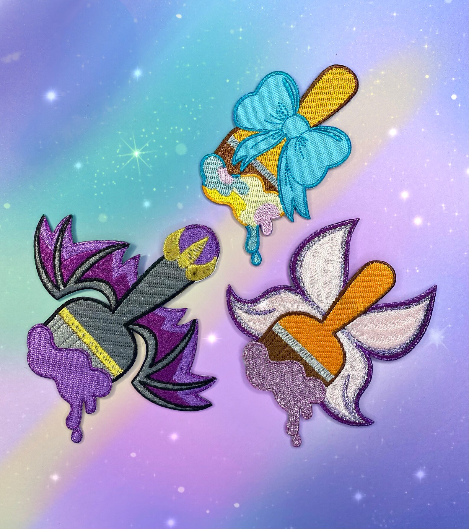 Neopets Paint Brush Darigan Brush Iron On Embroidery Patch Etsy