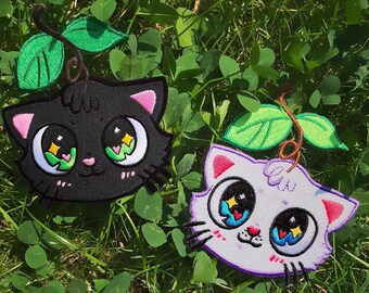 Sprout Kitty Iron Op Borduurwerk Kat Patch