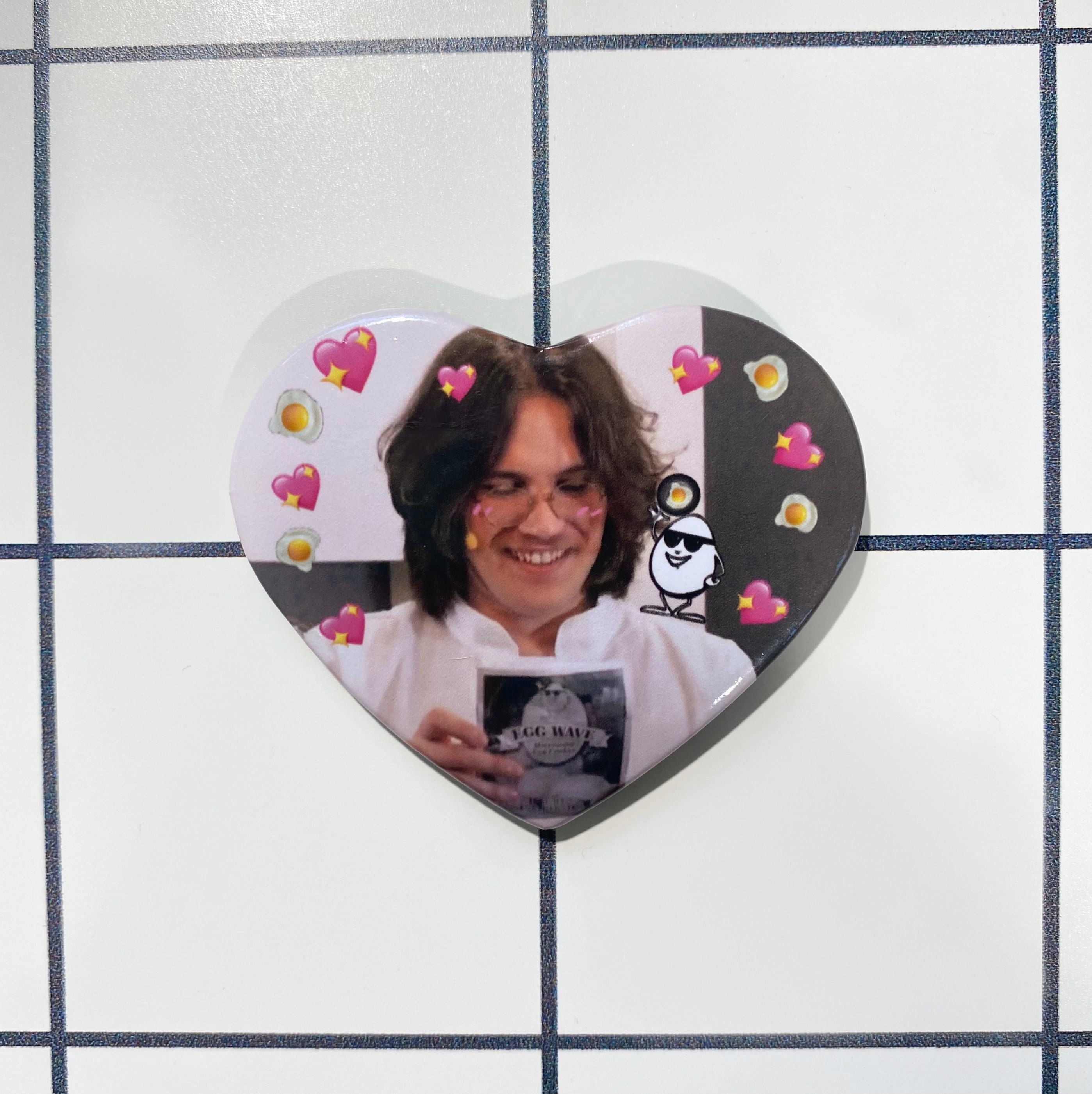 Maxmoefoe Cold Ones Little Fella Eggwave Sparkly Heart Badge