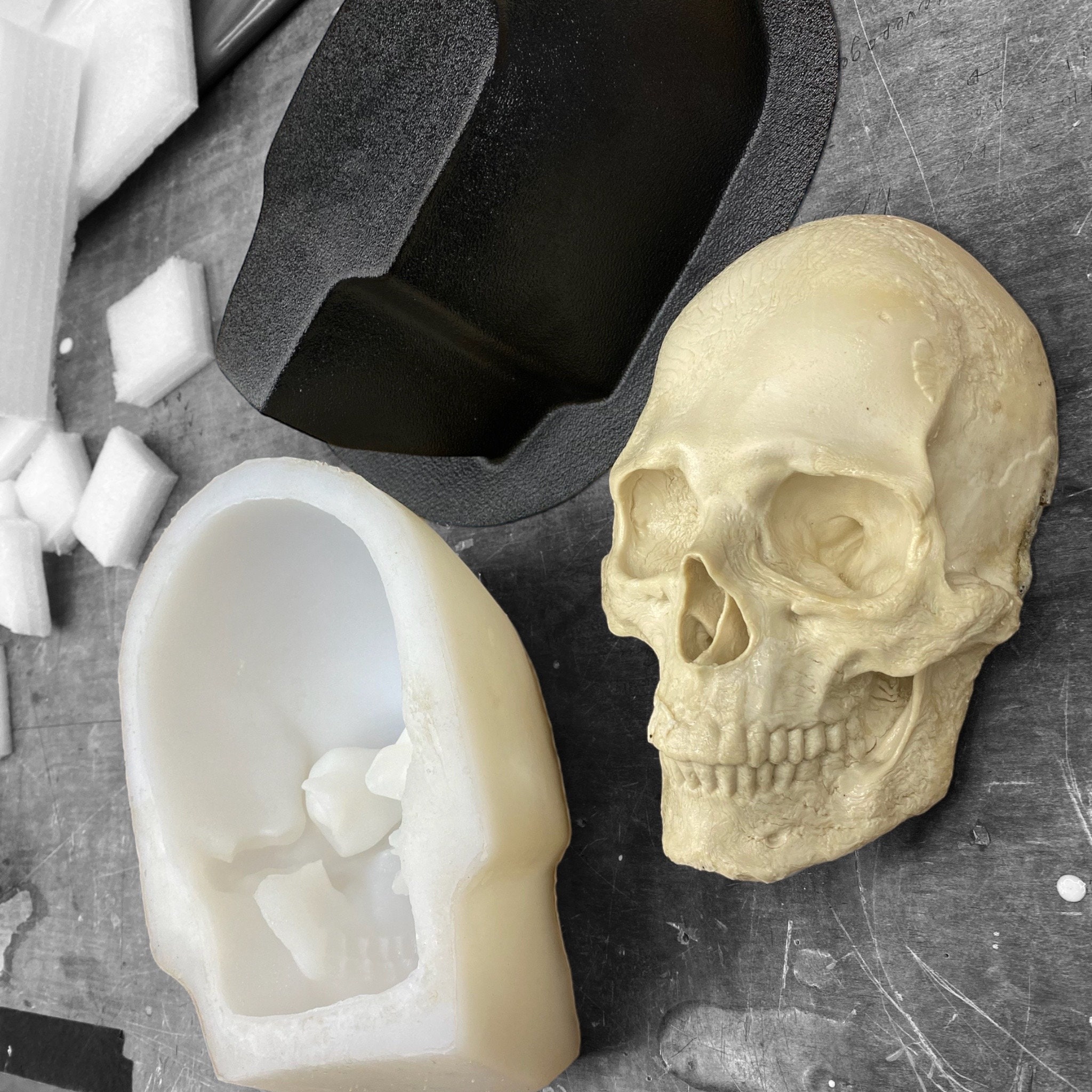 Silicone Skull Mold Baking