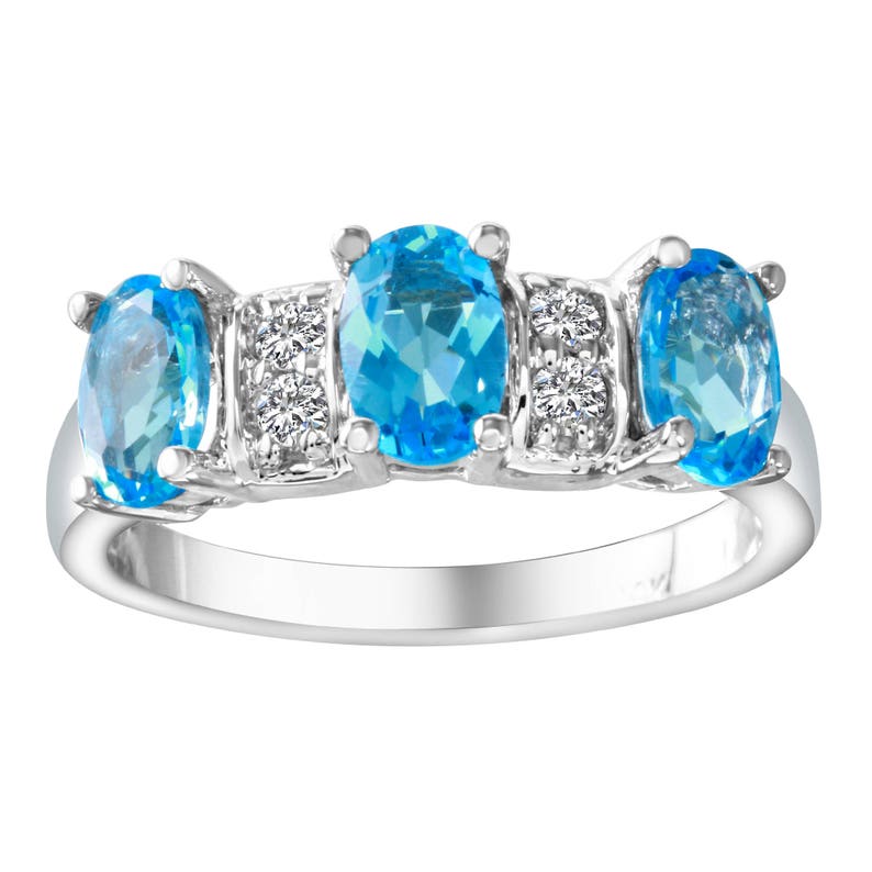 Women's Diamond and Topaz Ring image 1