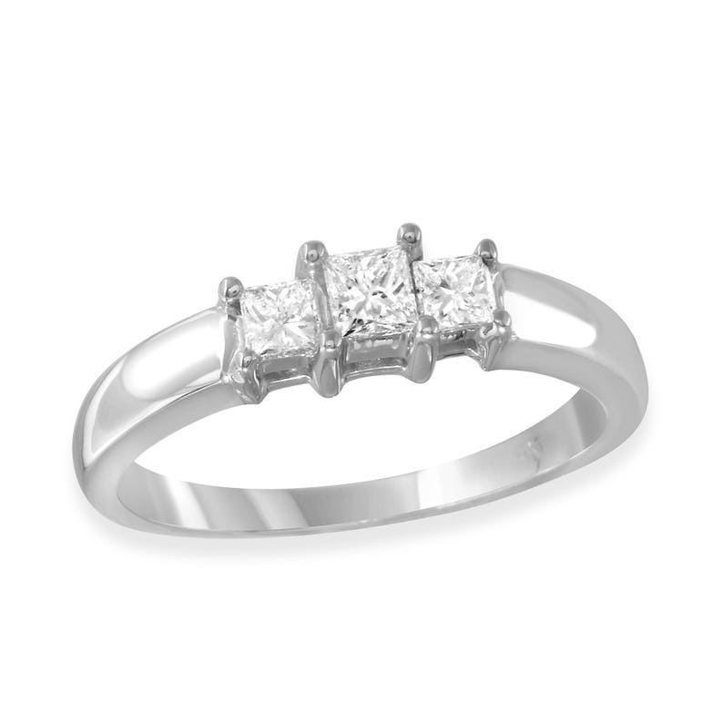 Women's Princess Cut Diamond Wedding Ring Etsy
