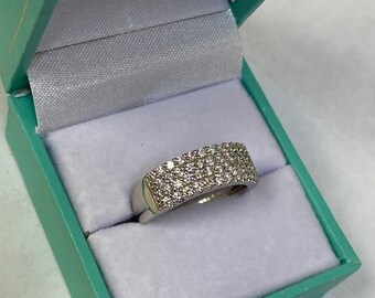 1 Carat Woman's Four Row Diamond Ring