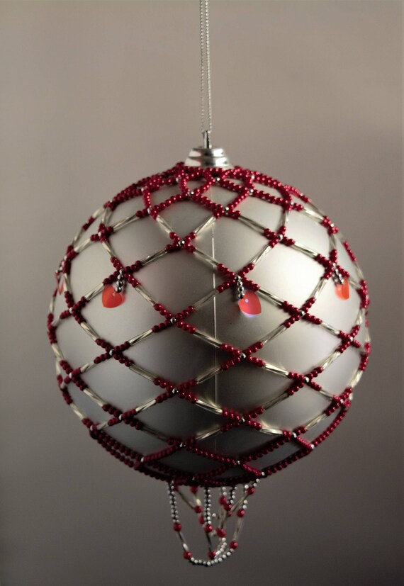 X Large Beaded Christmas Decoration Etsy