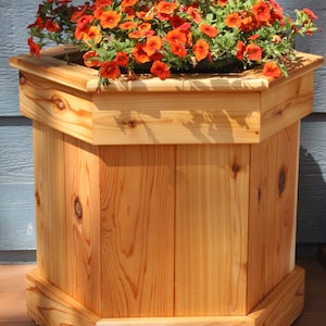 Hexagon Cedar Planter