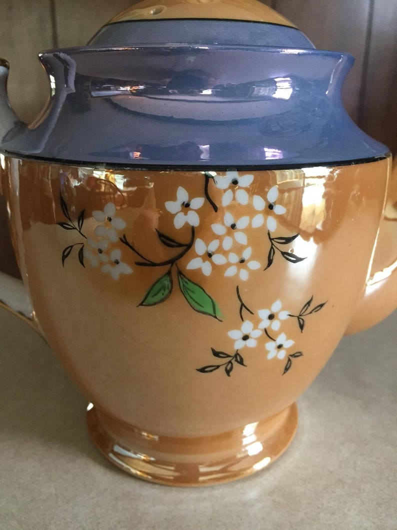 Vintage Lusterware Made in Japan Teapot, and Generous Size Etsy