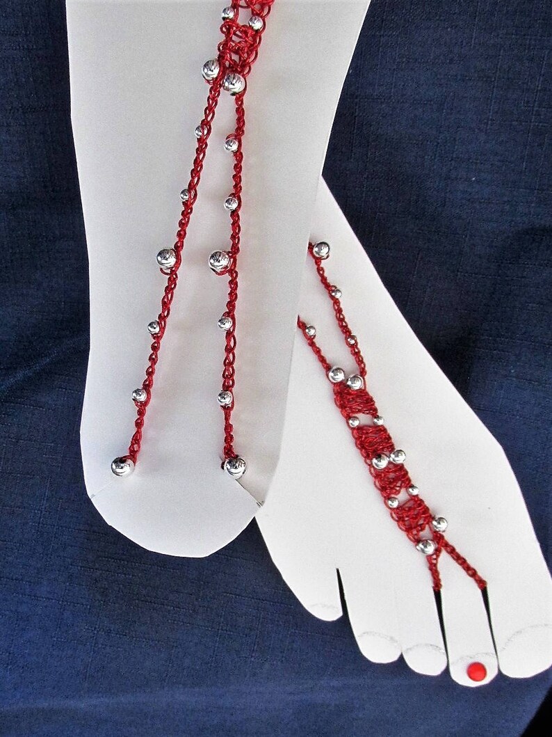 Hand Made BAREFOOT SANDALS Perfect for Christmas Party