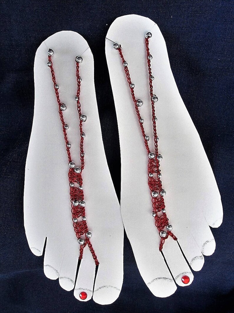 Hand Made BAREFOOT SANDALS Perfect for Christmas Party