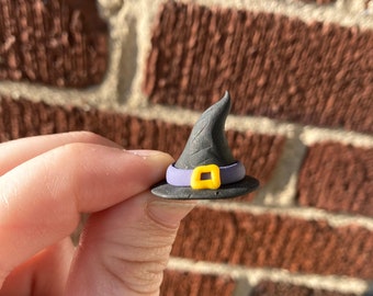 Miniature Witches Hat for Doll House or Fairy Garden, Miniature Halloween Decorations, Mini Halloween Costume, Wicked Witch,