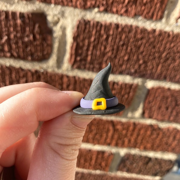 Miniature Witches Hat for Doll House or Fairy Garden, Miniature Halloween Decorations, Mini Halloween Costume, Wicked Witch,