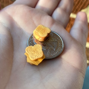 1:12 scale Miniature Grilled Cheese Sandwich for Doll House or Fairy Garden, Miniature, Hot Cheese Sandwich, Dollhouse Sandwiches, Lunch