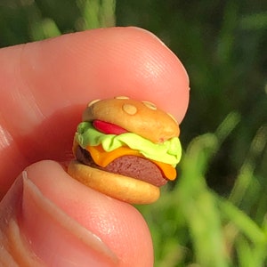 Miniature Cheeseburger for Doll House or Fairy Garden