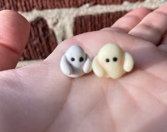 Miniature Ghost Figurine, Foodie Familiar, Baby Ghostie, Boo, Spooky Desk Friend, Office Decoration, Magical Pet