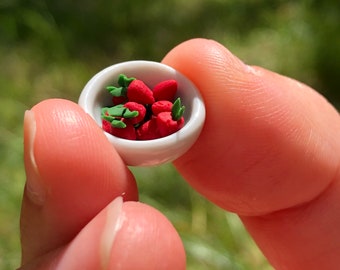 Miniature Strawberries For Doll House or Fairy Garden