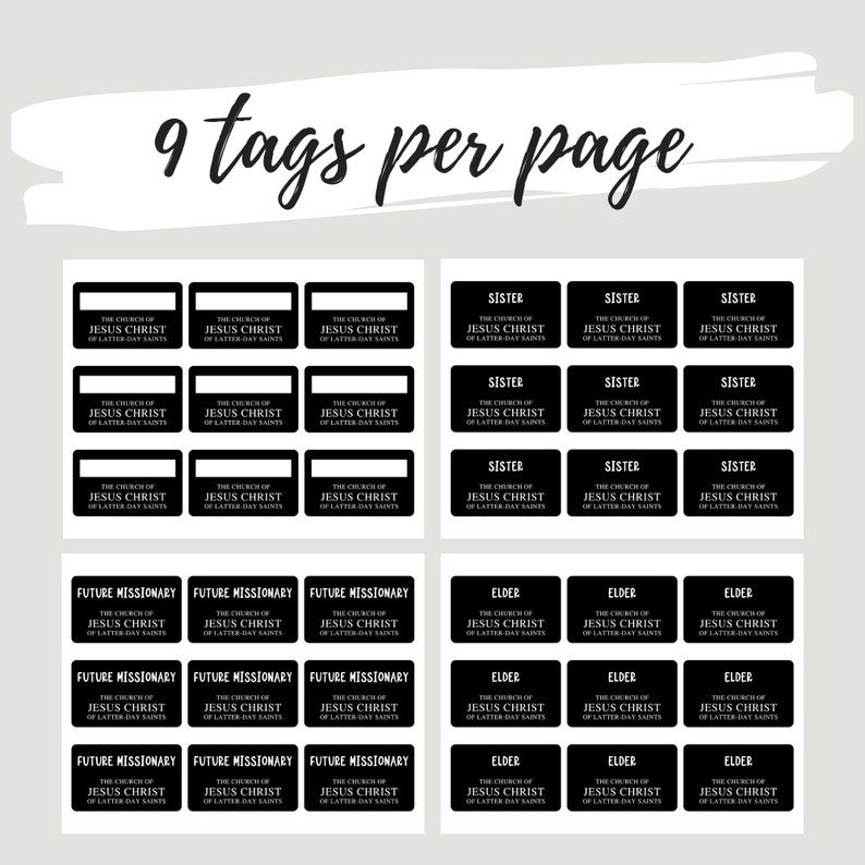 Future LDS Missionary Nametag Printable, LDS Missionary Tag, Missionary ...