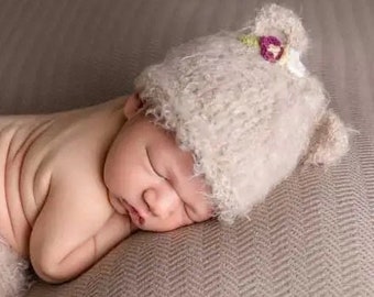 Baby bear hat brown bear hat crocheted bear hat newborn bear hat baby shower gift