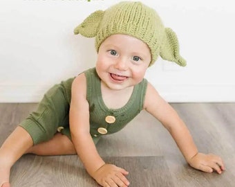 crocheted alien  hat knit hat baby shower gift kids crocheted hat Halloween costume aviator hat