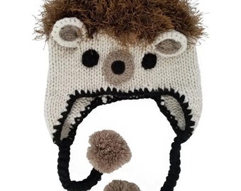 crocheted hedgehog hat knit hat baby shower gift kids crocheted hat Halloween costume