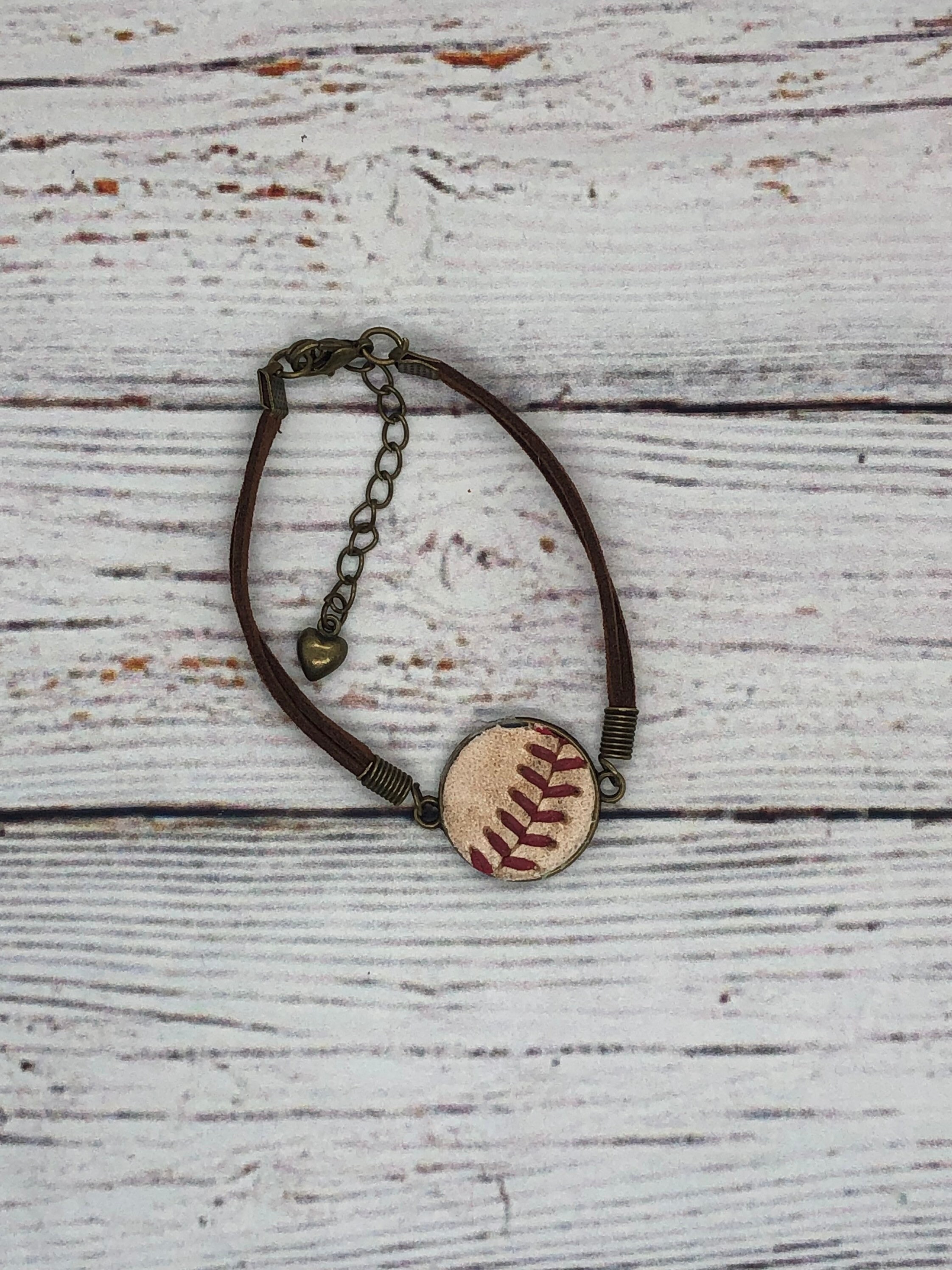 Upcycled Baseball Bracelet Sports Jewelry MLB Baseball Bracelet