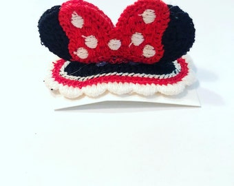 Crocheted mouse hair clip mouse barrette