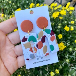 Fall Earrings, Handmade Earrings, Handmade Jewelry, Clay Earrings, Fall Accessories