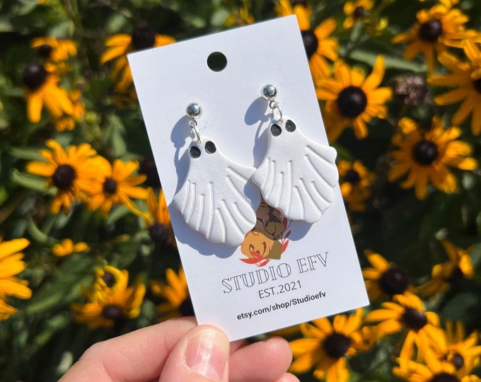 Ghost earrings, Halloween earrings, sheet ghost, fall earrings, spooky vibes