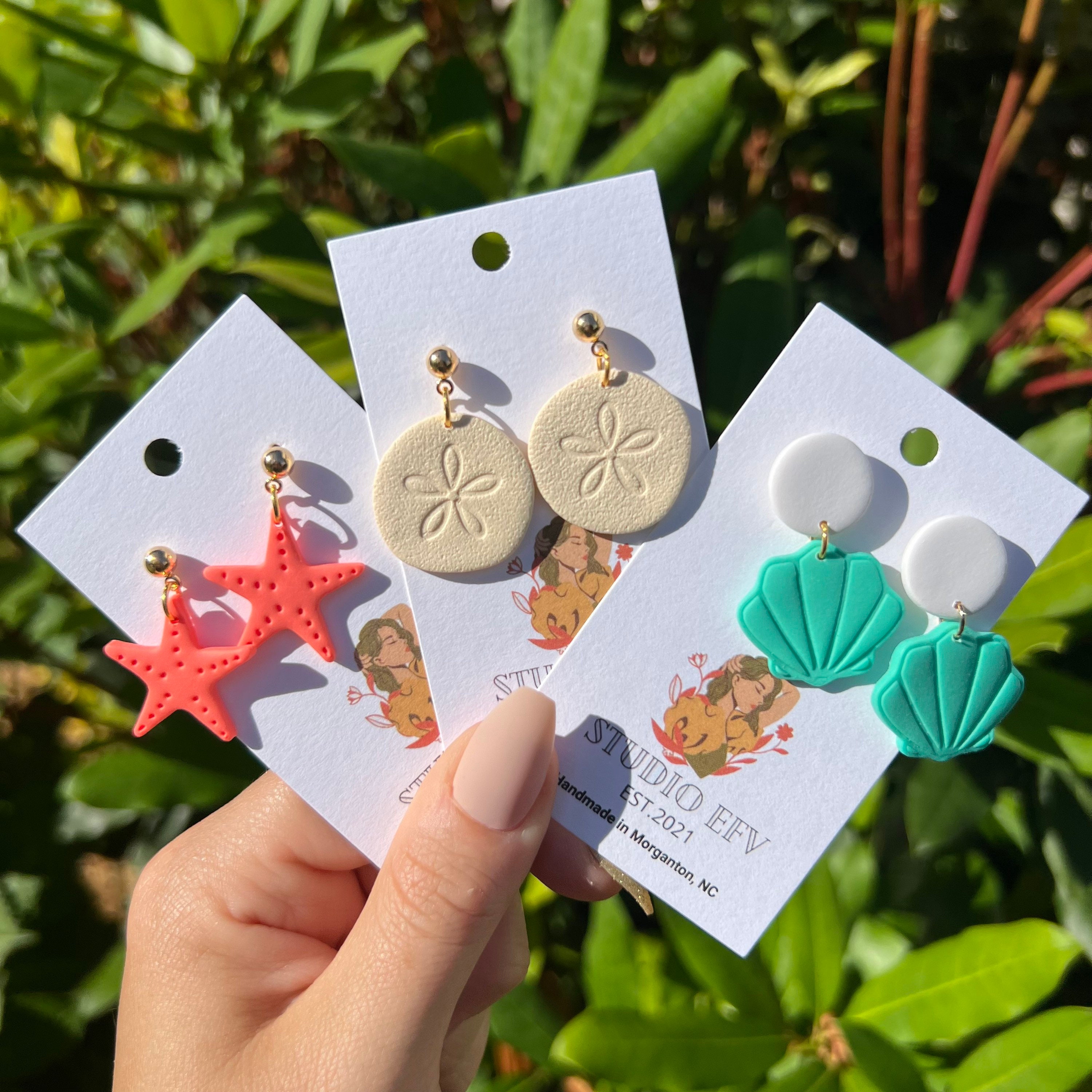 Beach themed earrings best sale