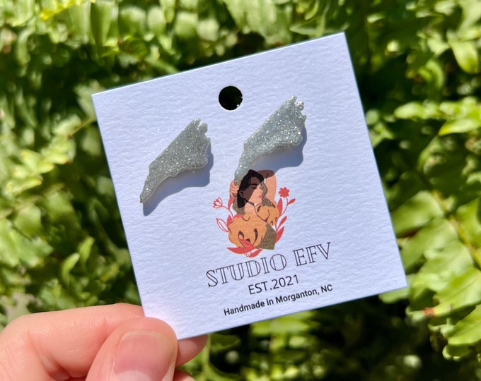 NC Earrings, North Carolina Jewelry, North Carolina Earrings, Tar Heels Earrings