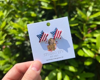 4th of July Earrings, red white and blue earrings, firework earrings, patriotic earrings
