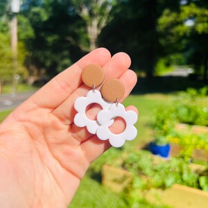 Polymer Clay Flower Earrings: Handmade Floral Dangles