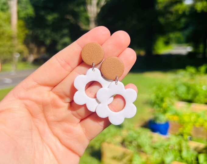 Floral Earrings, Flower Earrings, Summer Earrings, Spring Earrings, Clay Earrings, Polymer Clay Earrings,