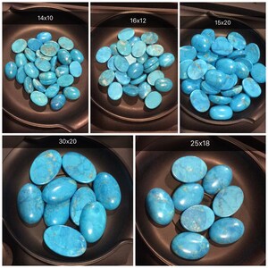 Wholesale lot Natural Turquoise Oval Cabochon Lot of 10 AAA Quality Smooth Glue Genuine 10x8 14x10 16x12 20x15 25x18 30x20 SALE!!