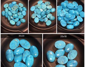 Wholesale lot Natural Turquoise Oval Cabochon Lot of 10 AAA Quality Smooth Glue Genuine 10x8 14x10 16x12 20x15 25x18 30x20 SALE!!