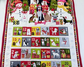 Luxury Christmas advent calendar handmade quilted