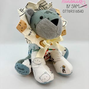 Birthweight keepsake memory bears made from baby clothes  *deposit only* personalised birth weight