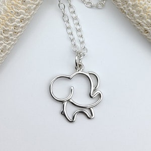 Dainty Sterling Silver Elephant Necklace - Australian Made