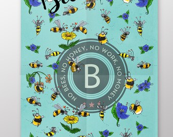 Bombus Bee Poster A3