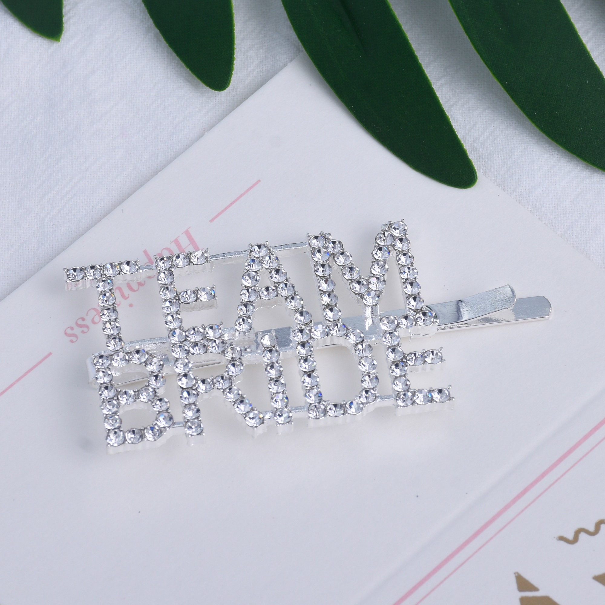 2 PACKCrystal hair clipangel hair clipword hair clipLetter Etsy